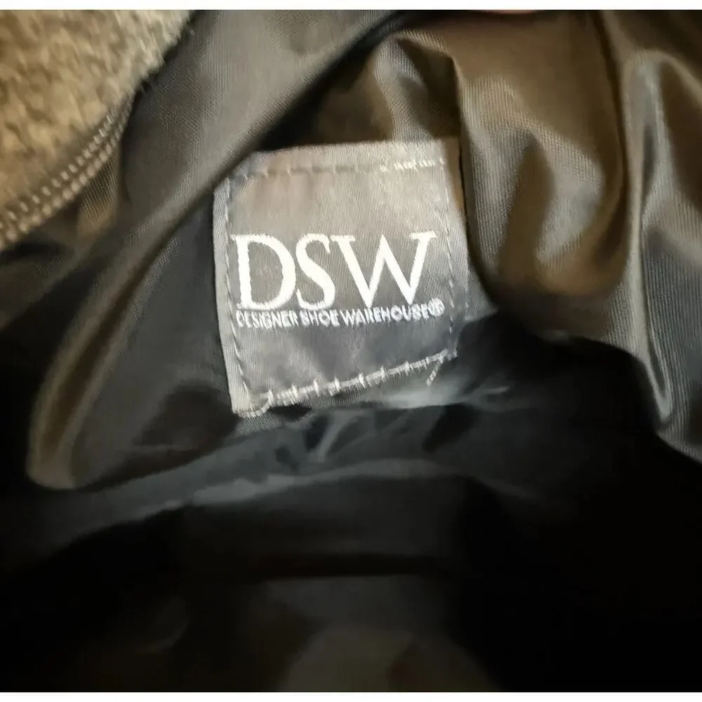 Dress Shoe Warehouse Felted Tote Bag Gray Black Travel‎ Shoulder Minimal Large